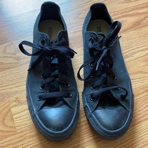 low top all black converse